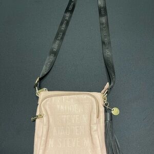 Steve Madden Blush Crossbody Bag with Black Strap